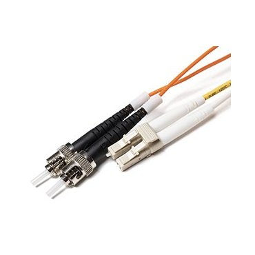 OM1 LC ST Plenum Duplex Fiber Patch Cable 62.5/125 Multimode