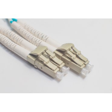 OM4 LC LC Fiber Patch Cable | AnyAngle Plenum Duplex 50/125 Multimode Jumper